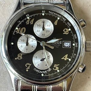 Visage men battery water resistant 5ATM stainless steel chronograph w/day